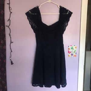 Lace off the shoulder dress